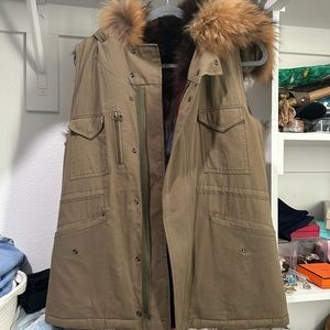 Double sided fur vest